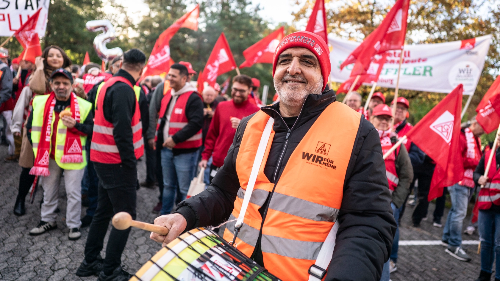Tarifauftakt Metall-und Elektroindustrie in Frankfurt