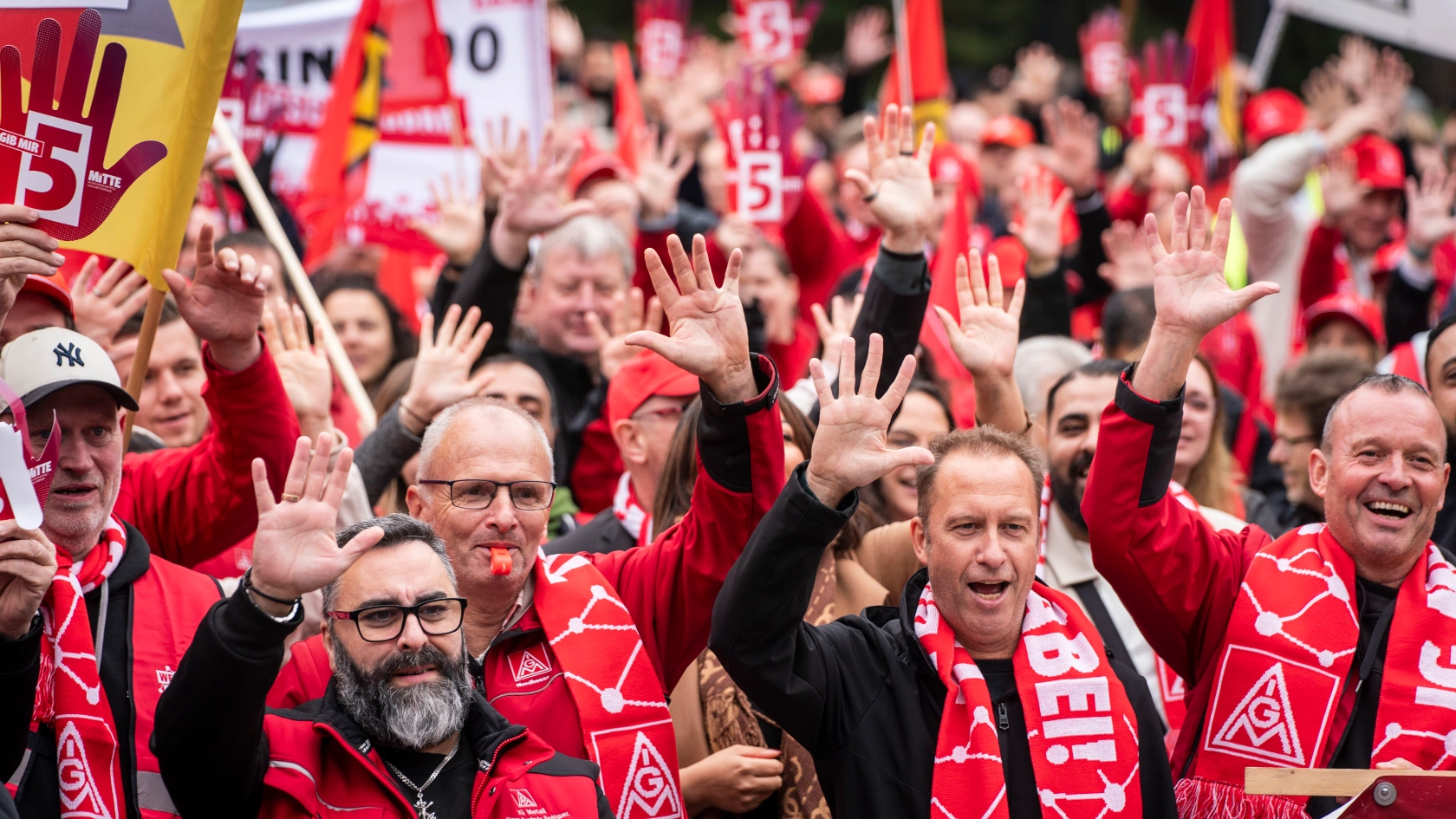 Tarifauftakt Metall-und Elektroindustrie in Frankfurt